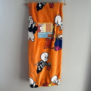 New Casper Friendly Ghost Halloween Viral Blanket Orange Skeleton Vampire